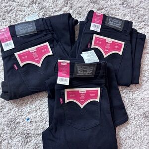 Levi's Black Wide Leg Girls Jeans
